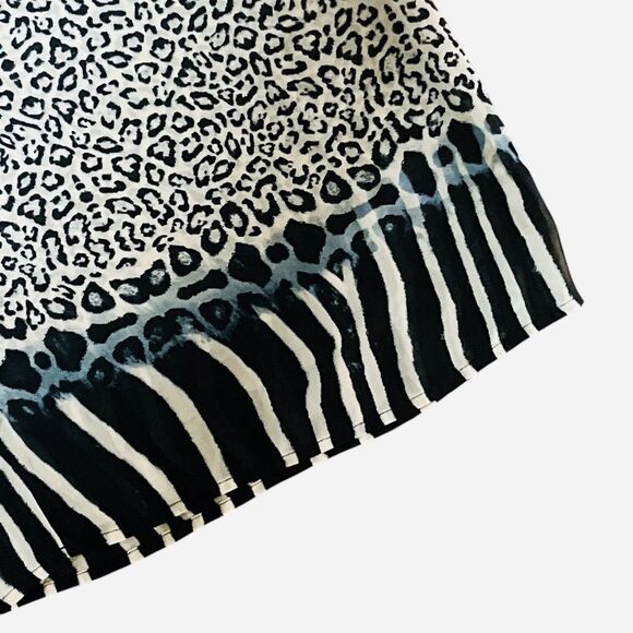 GOTTEX Wide Leg Animal Print Lounge Pants Size Large Chic Lightweight Comfort - Picture 5 of 7